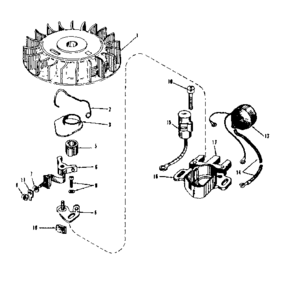 Magneto No. 610667 Diagram and Parts List for 143521071  Craftsman Engine