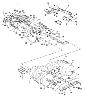 Track Assembly Diagram and Parts List for 53688410  Craftsman Snow Blower
