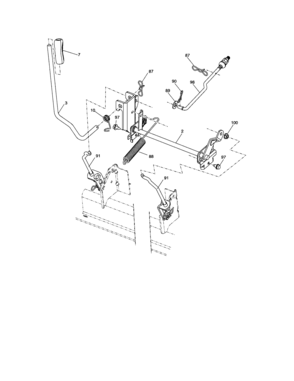 Lift Diagram and Parts List for 917288111  Craftsman Lawn Tractor