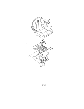Seat Diagram and Parts List for 247270470  Craftsman Lawn Tractor