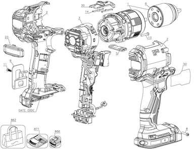 Part Location Diagram of CMCB104 Craftsman Charger