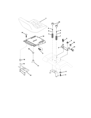 Seat Assembly Diagram and Parts List for 917272480  Craftsman Lawn Tractor