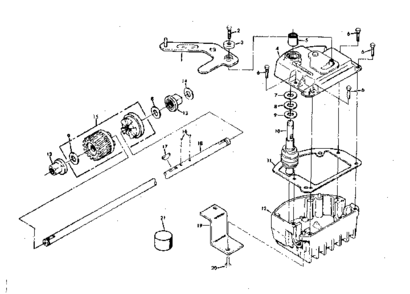 Gear Case Assembly 83630 Diagram and Parts List for 131974310  Craftsman Lawn Mower
