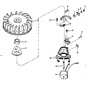 Magneto (wico Fw-2617) Diagram and Parts List for 14330350  Craftsman Engine