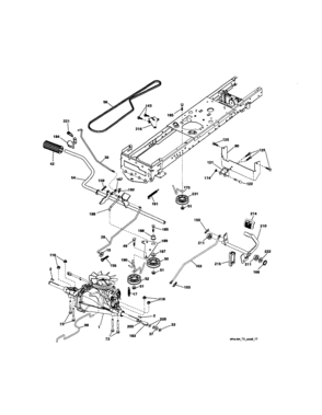 Ground Drive Diagram and Parts List for 917280330  Craftsman Lawn Tractor