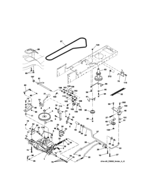 Ground Drive Diagram and Parts List for 917288050  Craftsman Lawn Tractor