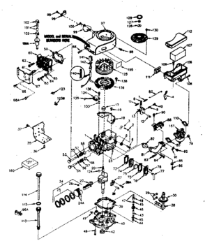 Engine Diagram and Parts List for 143386072  Craftsman Engine