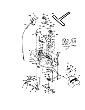 Mower Deck Diagram and Parts List for 917273371  Craftsman Lawn Tractor