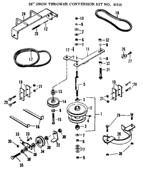 Part Location Diagram of 10236 Craftsman Idler pulley