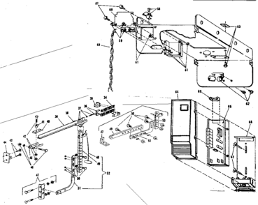 Rail-chassis Assembly Model No. 139.656260 Diagram and Parts List for 139656260  Craftsman Garage Door Opener