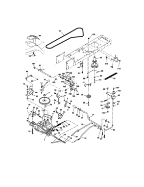 Ground Drive Diagram and Parts List for 917277252  Craftsman Lawn Tractor