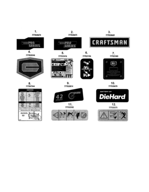 Part Location Diagram of 777D20814 MTD Lbl-42 cut deck tte