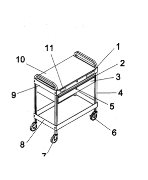 Utility Cart Diagram and Parts List for 706592600  Craftsman Tool Stand & Cart