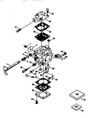 Carburetor 632942b  Div71/143 Diagram and Parts List for 143632942B  Craftsman Lawn Mower