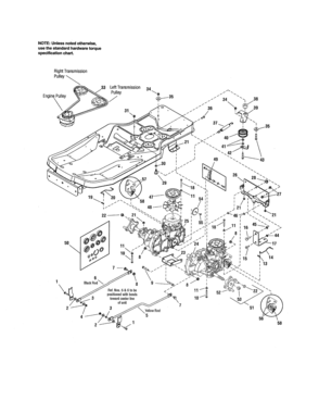 Transmission Diagram and Parts List for 10727790  Craftsman Engine