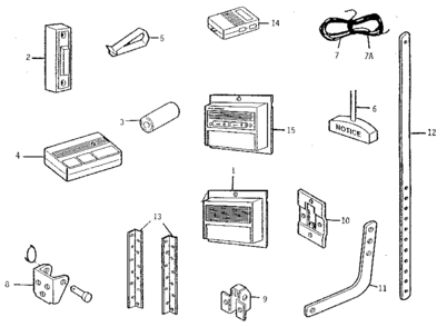 Installation Diagram and Parts List for 13953625SR  Craftsman Garage Door Opener