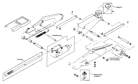 Unit Parts Diagram and Parts List for 21450111  Craftsman Jack