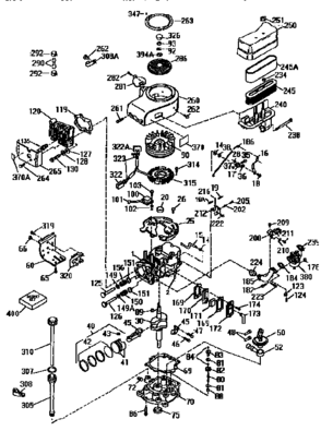 Replacement Parts Diagram and Parts List for 143958000  Craftsman Engine