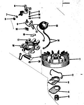 Carburetor And Speed Control Diagram and Parts List for 14350030  Craftsman Engine