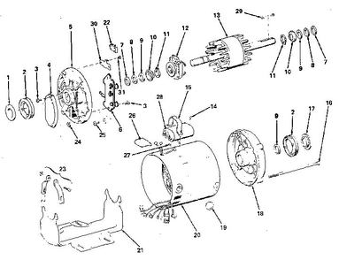 Unit Diagram and Parts List for 11312770  Craftsman Engine