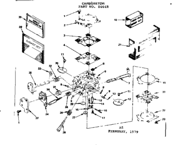 Replacement Parts Diagram and Parts List for 9178464R  Craftsman Lawn Mower