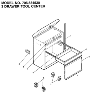 Part Location Diagram of T14889 Craftsman Lock bar