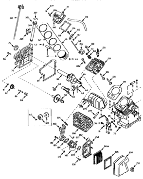 Replacement Parts Diagram and Parts List for 143955003  Craftsman Engine