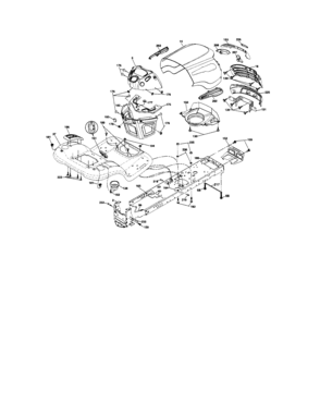 Chassis Assembly Diagram and Parts List for 917276905  Craftsman Lawn Tractor