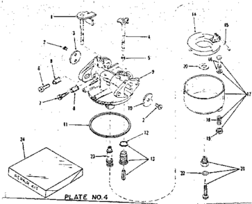 Carburetor No. 29168 (lmg-132) Diagram and Parts List for 14341301  Craftsman Engine