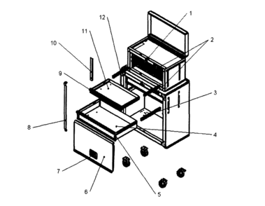 Part Location Diagram of T18914A2 Craftsman Drawer trim
