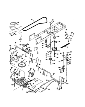 Ground Drive Diagram and Parts List for 917272011  Craftsman Lawn Tractor