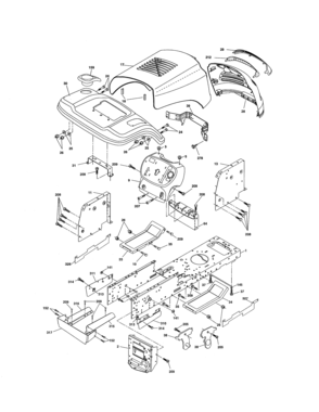 Chassis & Enclosures Diagram and Parts List for 917288190  Craftsman Lawn Tractor