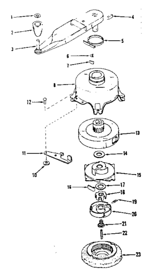 Ratchet Self Starter No. 30067 Diagram and Parts List for 143102051  Craftsman Engine