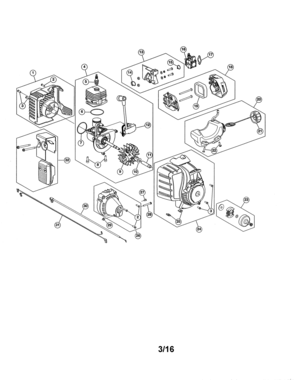 Short Block/fuel Tank Diagram and Parts List for 316794460  Craftsman Trimmer
