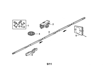 Rail Assembly Diagram and Parts List for 13953920DM  Craftsman Garage Door Opener