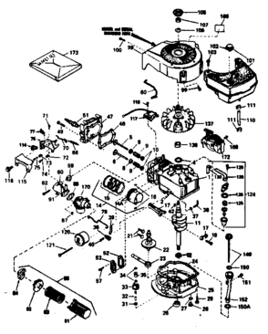 Part Location Diagram of 35342 Tecumseh Crankshaft Assembly.