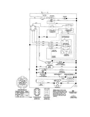 Schematic Diagram Diagram and Parts List for 917287110  Craftsman Lawn Tractor