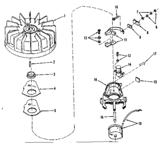Magneto (wico Fw-2439) Diagram and Parts List for 14320500  Craftsman Engine