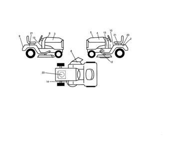 Decals Diagram and Parts List for 917270762  Craftsman Lawn Tractor