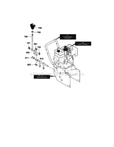 Page J Diagram and Parts List for C950-52009-0  Craftsman Snow Blower