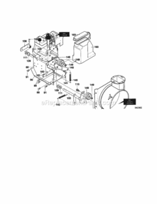 Page B Diagram and Parts List for C950-52021-0  Craftsman Snow Blower