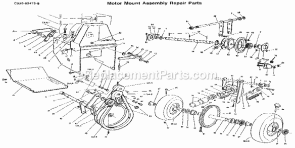 Part Location Diagram of 7100 Craftsman Frame