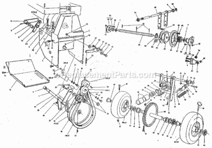 Page B Diagram and Parts List for C950-52475-9  Craftsman Snow Blower