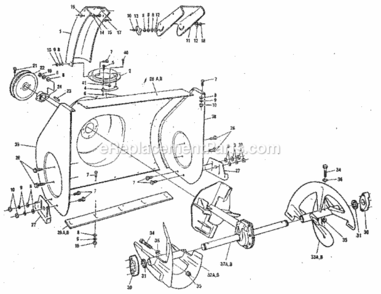 Page C Diagram and Parts List for C950-52475-9  Craftsman Snow Blower