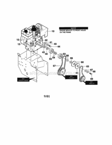 Page A Diagram and Parts List for C950-52915-0  Craftsman Snow Blower