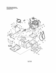 Page A Diagram and Parts List for C950-52943-0  Craftsman Snow Blower