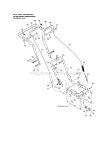Page E Diagram and Parts List for C950-52943-0  Craftsman Snow Blower