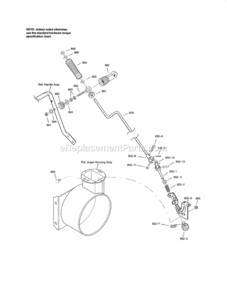 Page F Diagram and Parts List for C950-52943-0  Craftsman Snow Blower