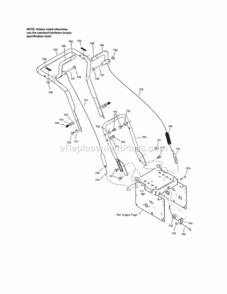 Page E Diagram and Parts List for C950-52948-0  Craftsman Snow Blower