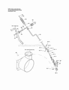 Page F Diagram and Parts List for C950-52948-0  Craftsman Snow Blower